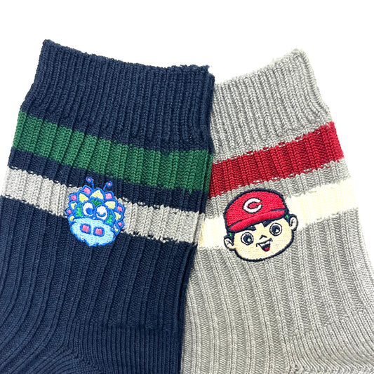 キャラクター刺繍2026/カープソックス【広島限定】25~27cm(メンズ)