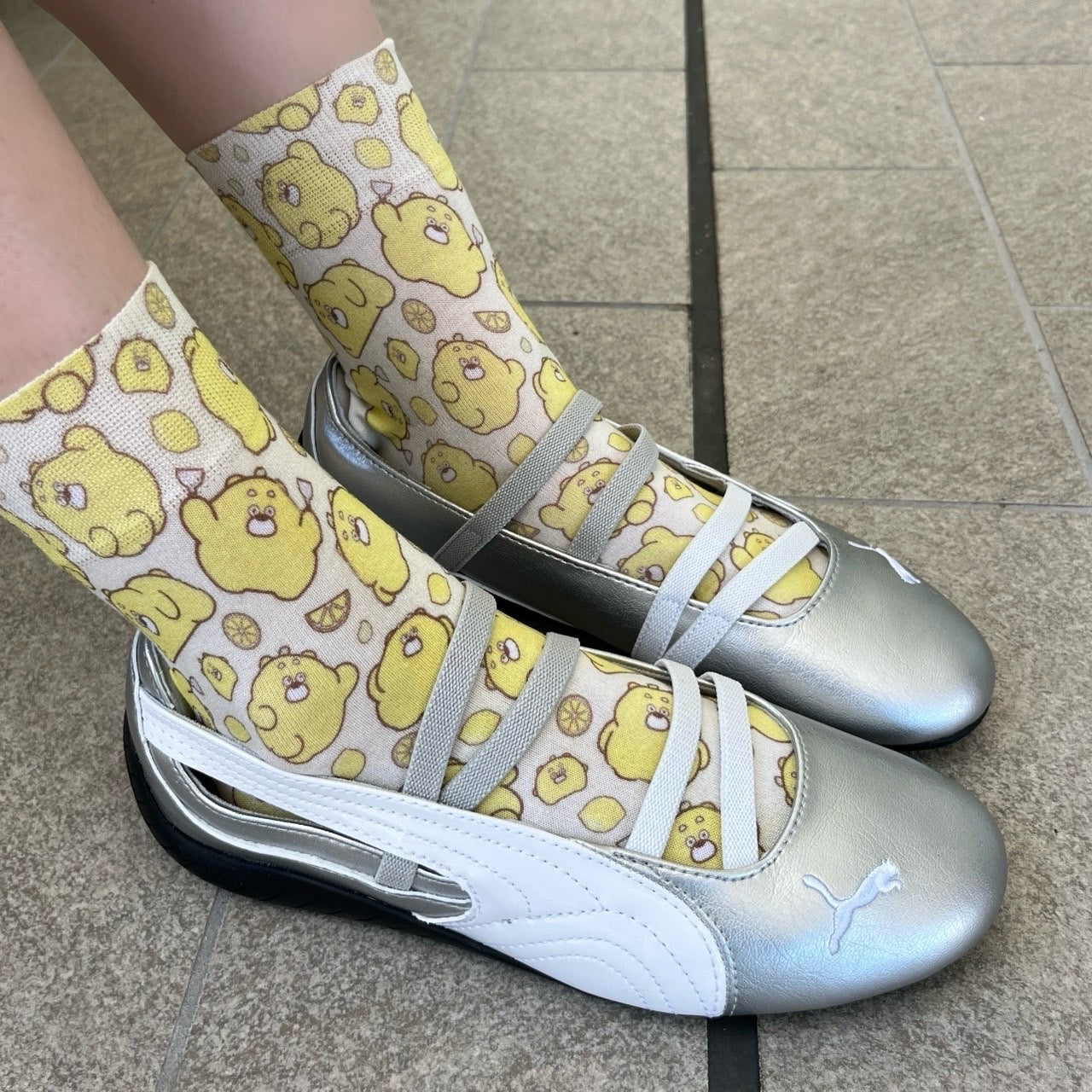 ひろくま・総柄プリントソックス(レディース)【数量限定】
