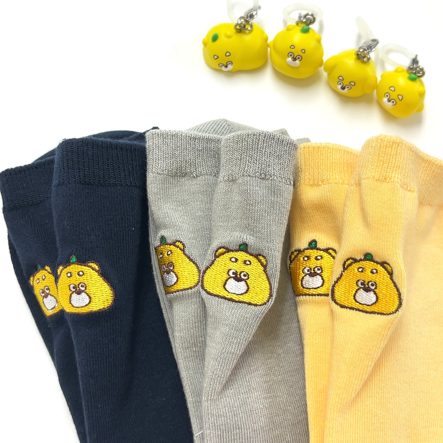 ひろくま・お顔刺繍ソックス(レディース)【数量限定】