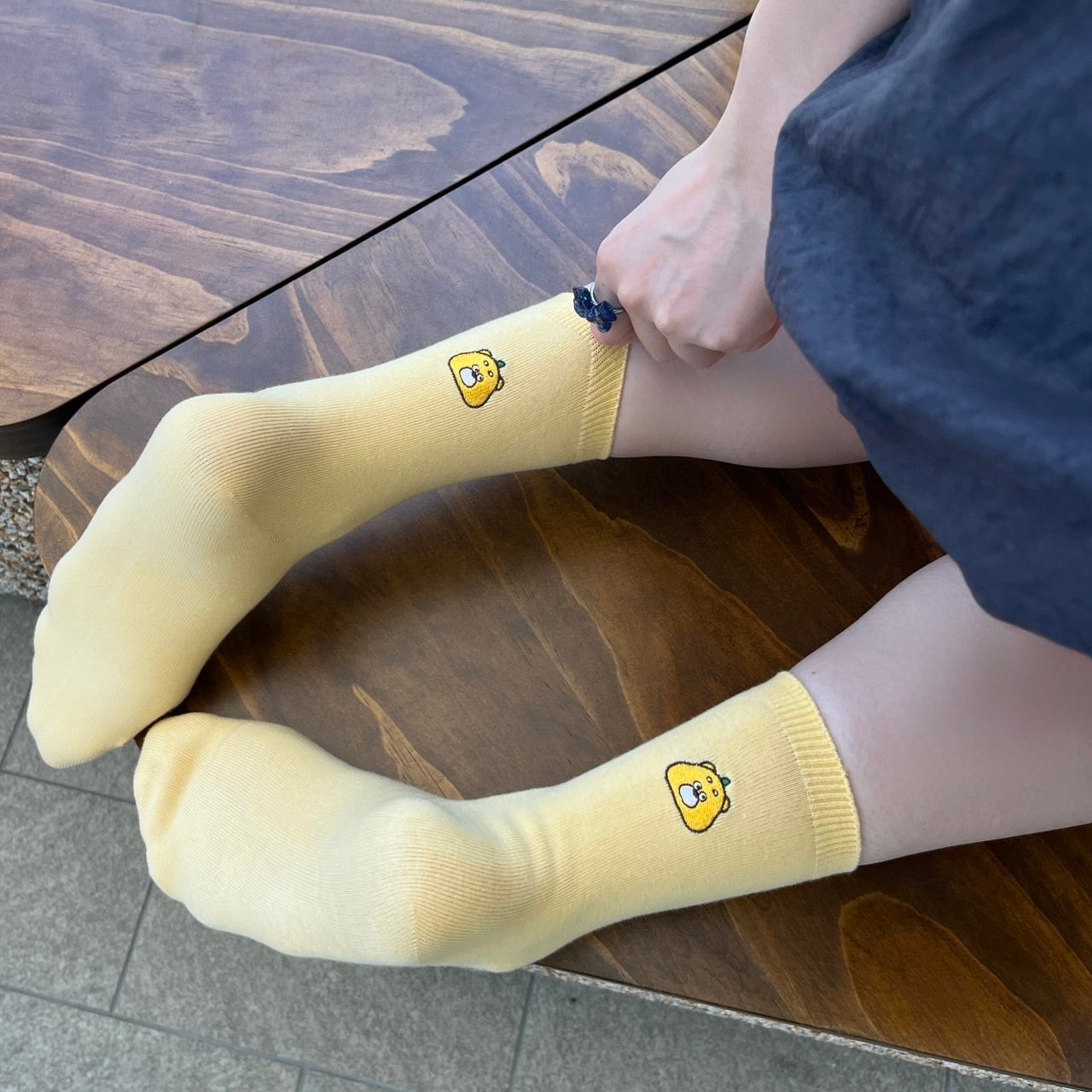 ひろくま・お顔刺繍ソックス(レディース)【数量限定】