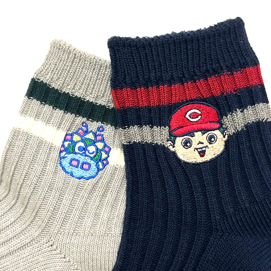 キャラクター刺繍2026/カープソックス【広島限定】22.5~24.5cm(レディース)