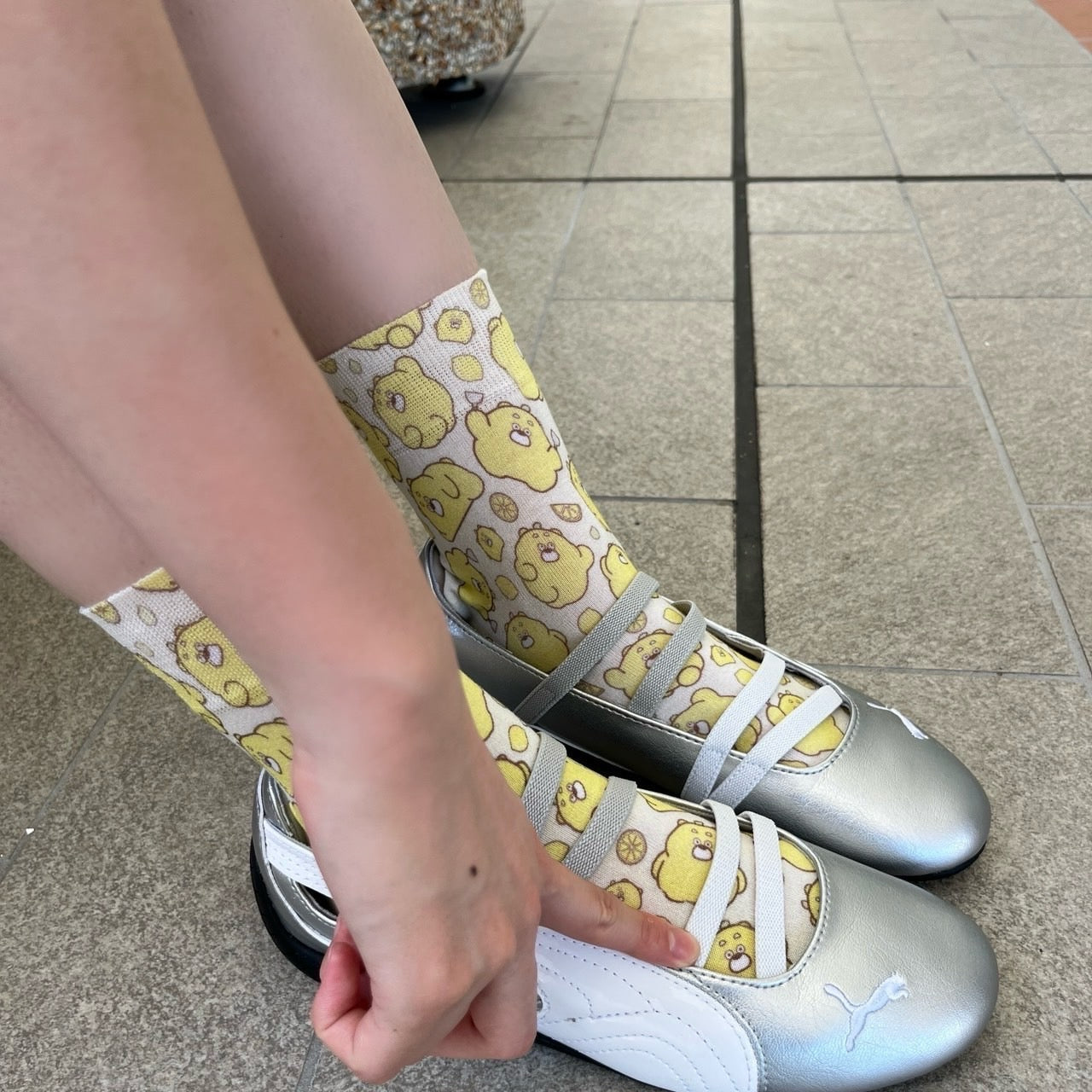 ひろくま・総柄プリントソックス(レディース)【数量限定】