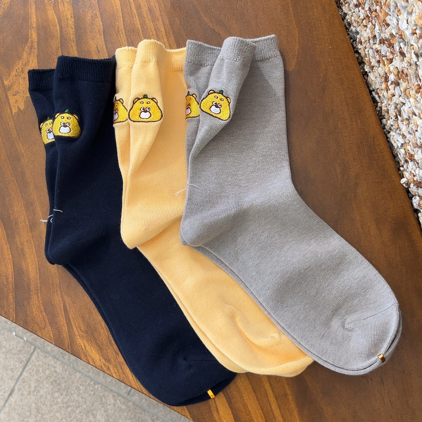 ひろくま・お顔刺繍ソックス(レディース)【数量限定】