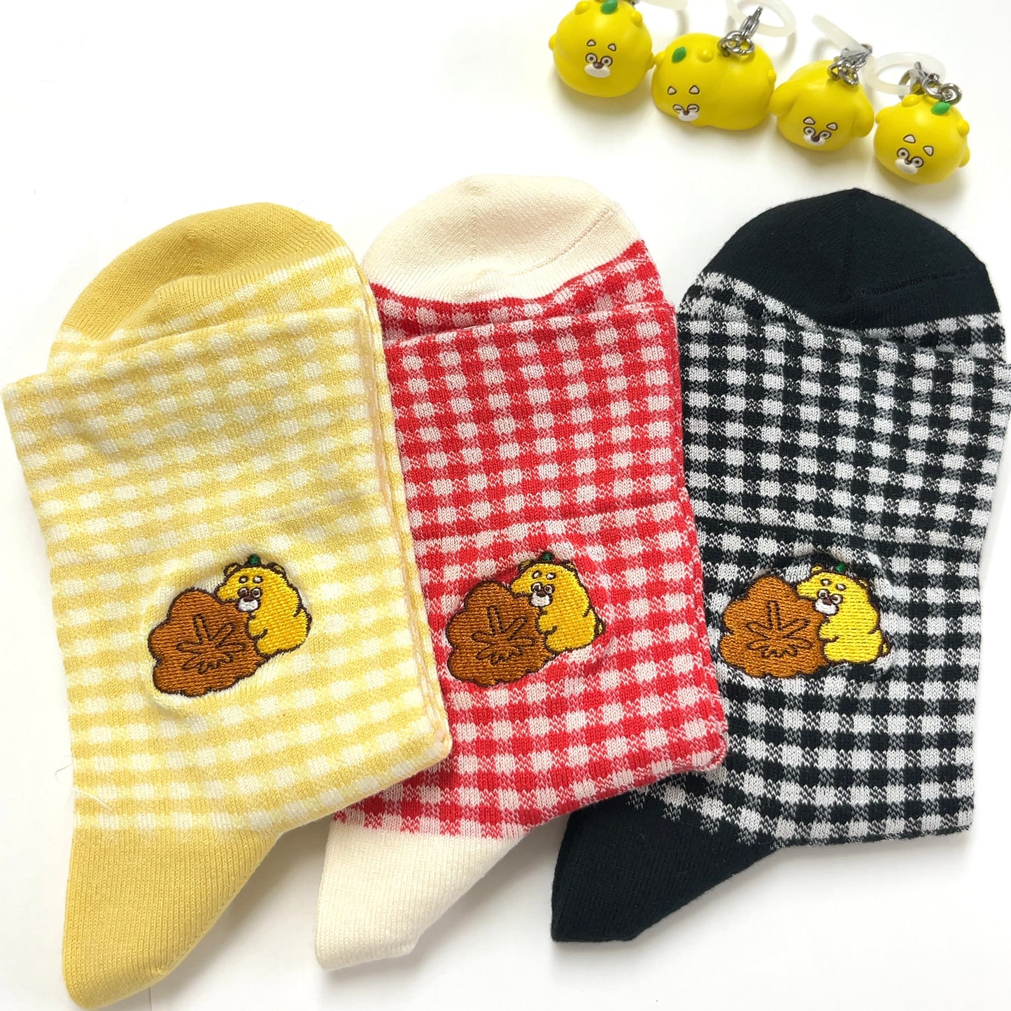 ひろくま・もみじ饅頭とひろくま刺繍ソックス(レディース)【数量限定】