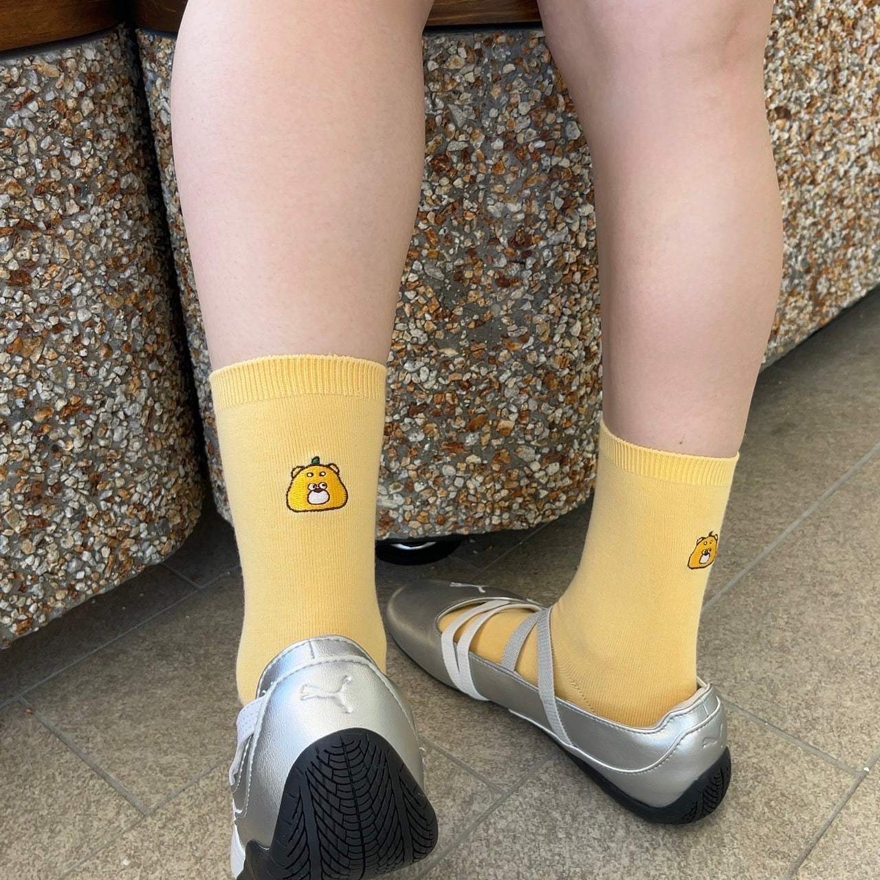 ひろくま・お顔刺繍ソックス(レディース)【数量限定】