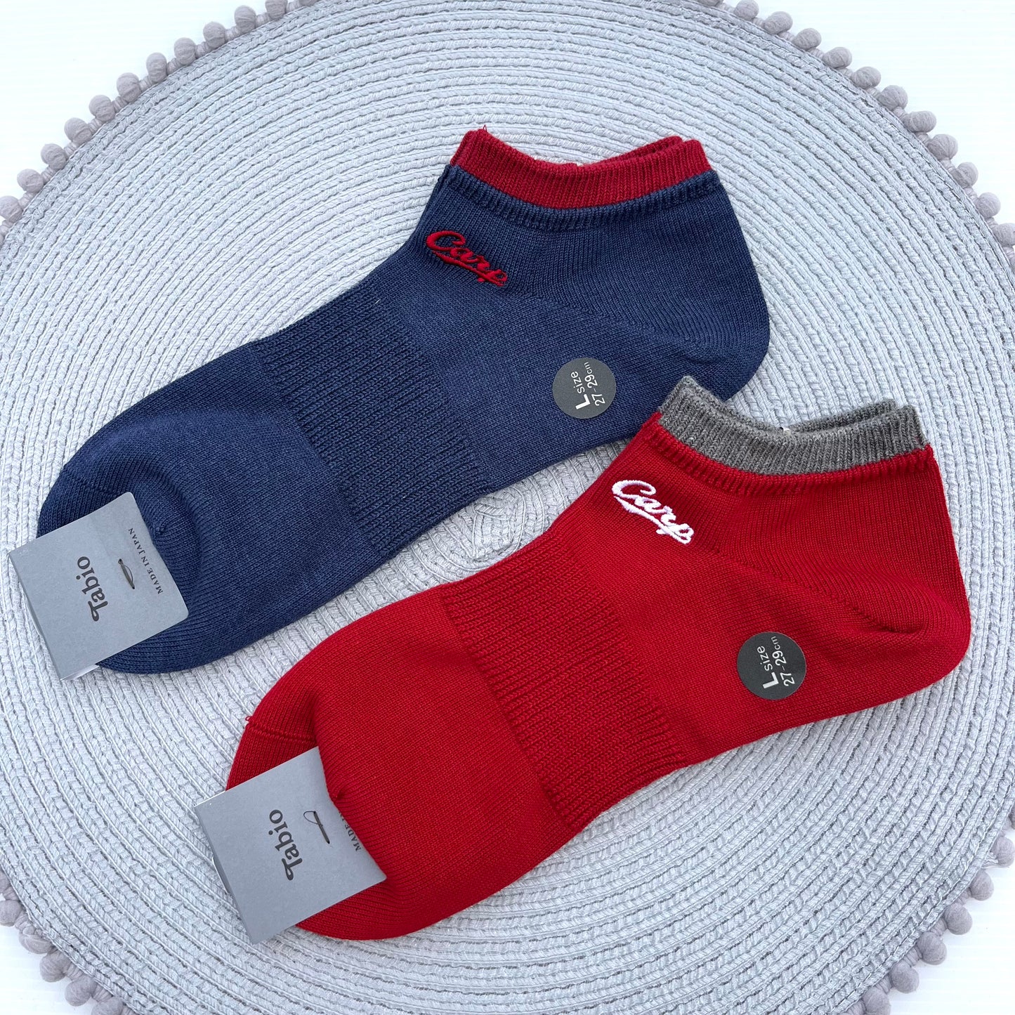 carp刺繍2025/スニーカーソックス【広島限定】Lサイズ27~29cm(メンズ)