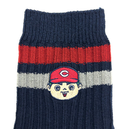 キャラクター刺繍2025／カープソックス【広島限定】25～27cm（メンズ）