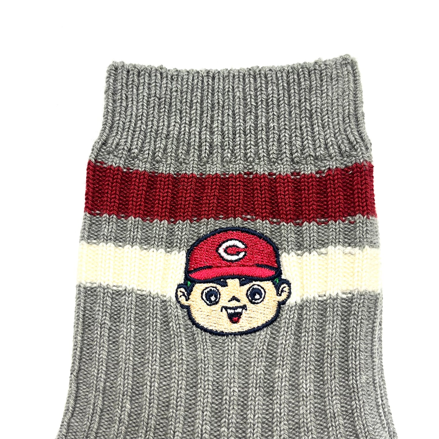 キャラクター刺繍2026／カープソックス【広島限定】25～27cm（メンズ）