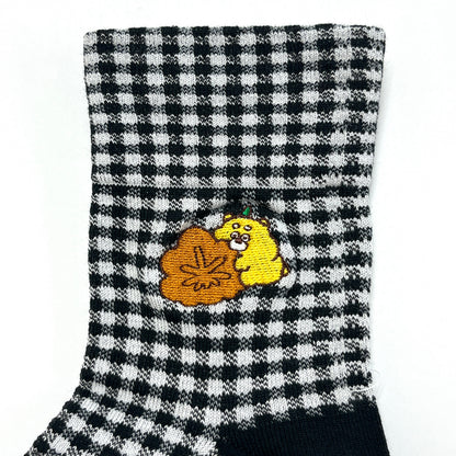 ひろくま・もみじ饅頭とひろくま刺繍ソックス（レディース）【数量限定】