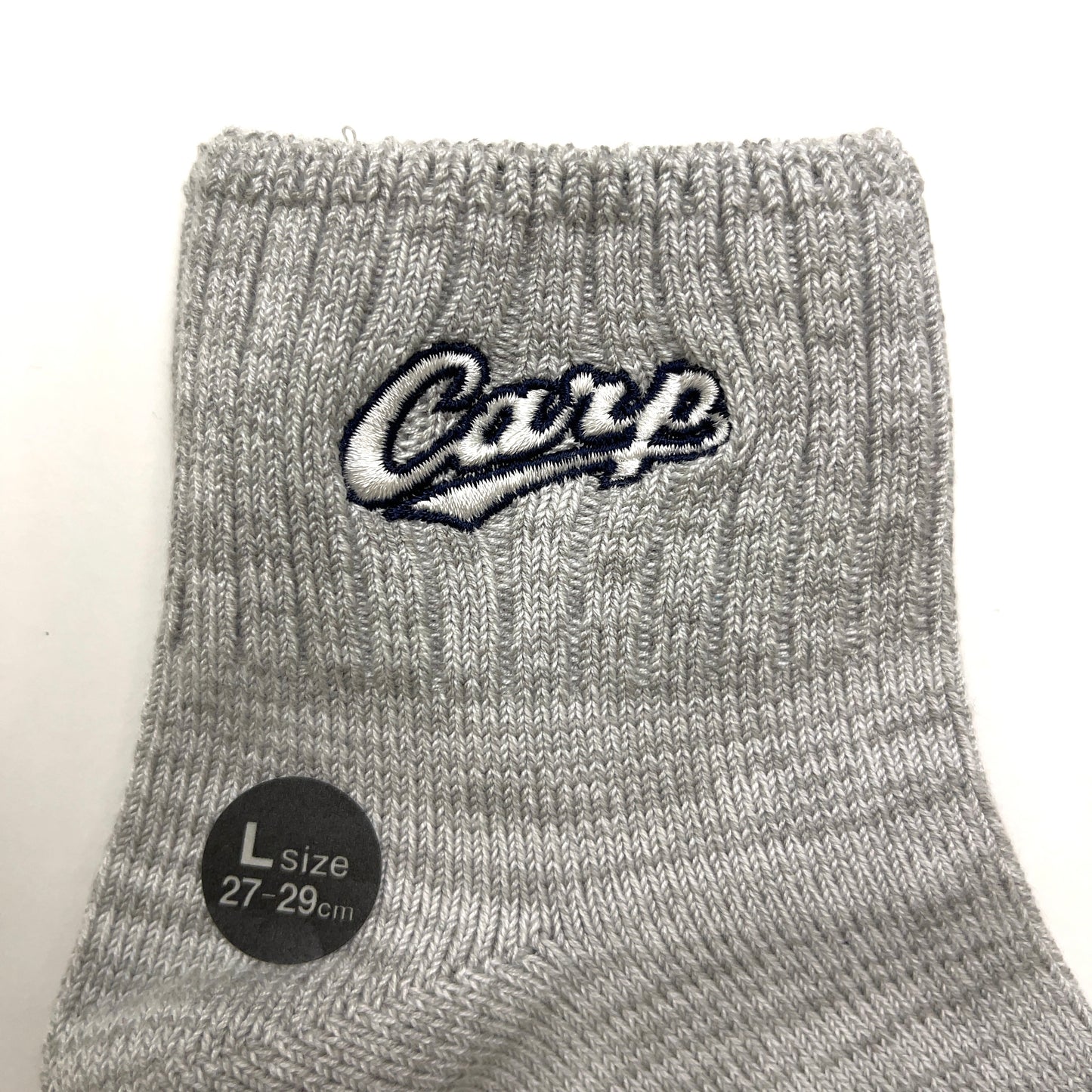 carp刺繍2025／カープソックス【広島限定】27~29cm（メンズ）Lサイズ