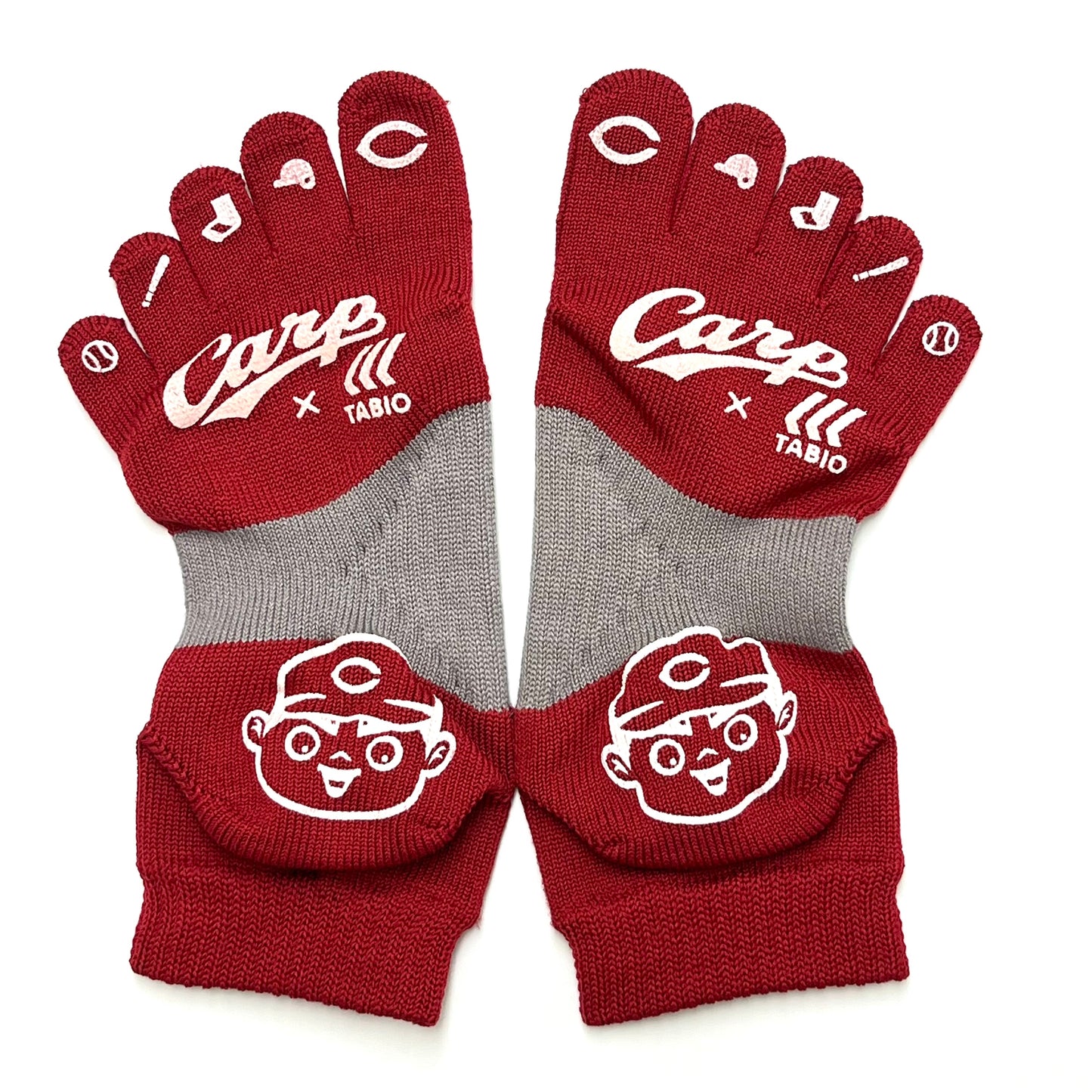 carp×TABIO／2026カープ滑り止め五本指ソックス【広島限定】23～25cm
