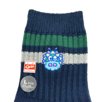 キャラクター刺繍2026／カープソックス【広島限定】27～29cm（メンズ）