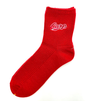 carp刺繍2026／カープソックス【広島限定】22.5～24.5cm（レディース）