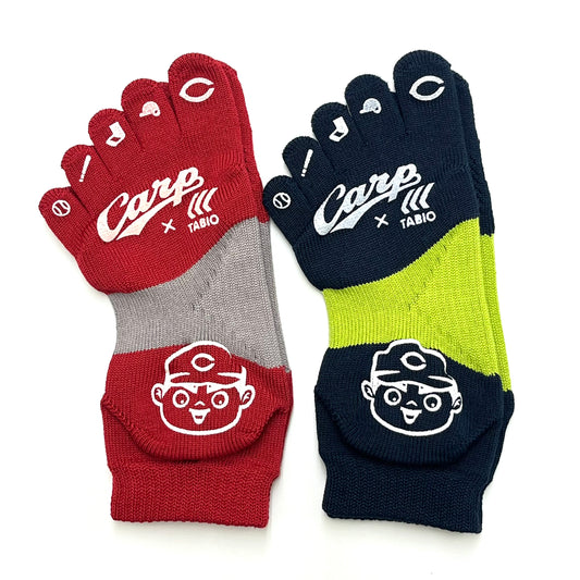 carp×TABIO／2026カープ滑り止め五本指ソックス【広島限定】23～25cm