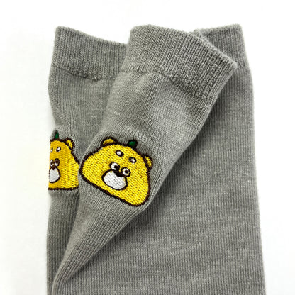 ひろくま・お顔刺繍ソックス（レディース）【数量限定】