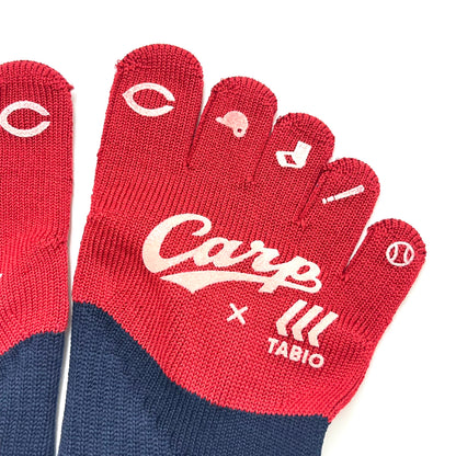 carp×TABIO／2026カープ滑り止め五本指ソックス【広島限定】25~27cm