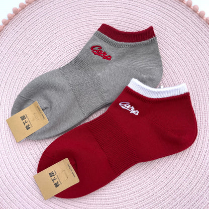carp刺繍2025／スニーカーソックス【広島限定】22.5~24.5cm（レディース）