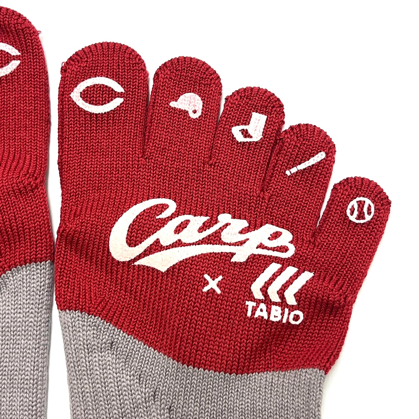 carp×TABIO／2026カープ滑り止め五本指ソックス【広島限定】23～25cm