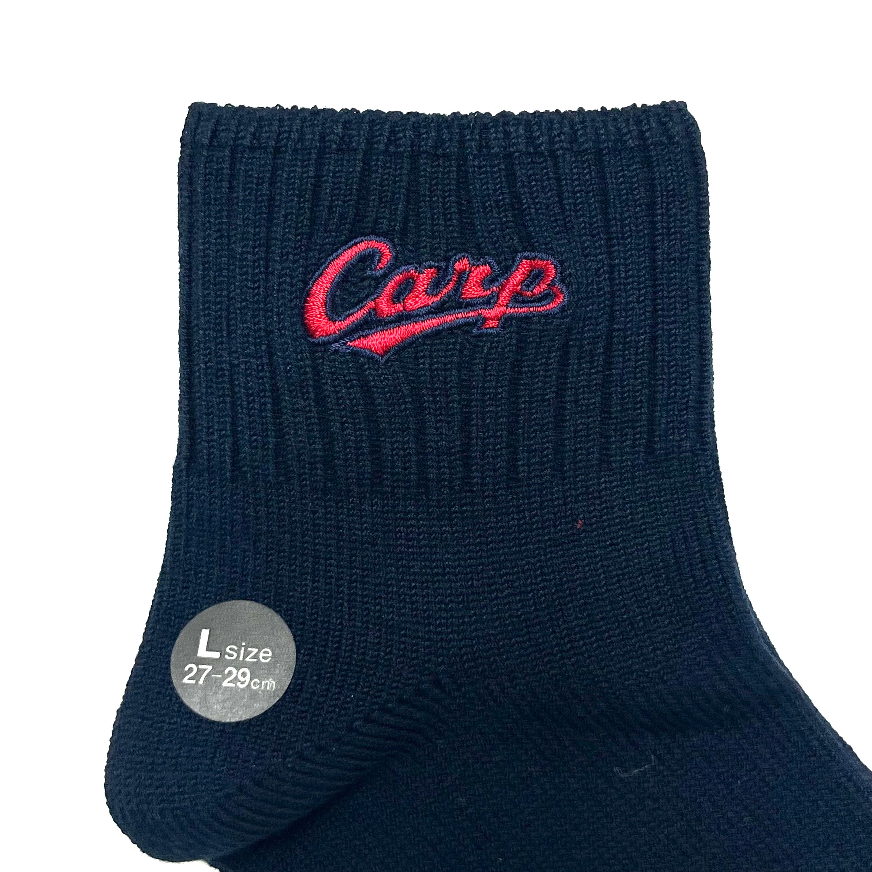 広島カープ　トレーニングウェア　27 會澤　未使用品　さサイズXO carp刺繍2026／カープソックス【広島限定】27~29cm（メンズ）Lサイズ