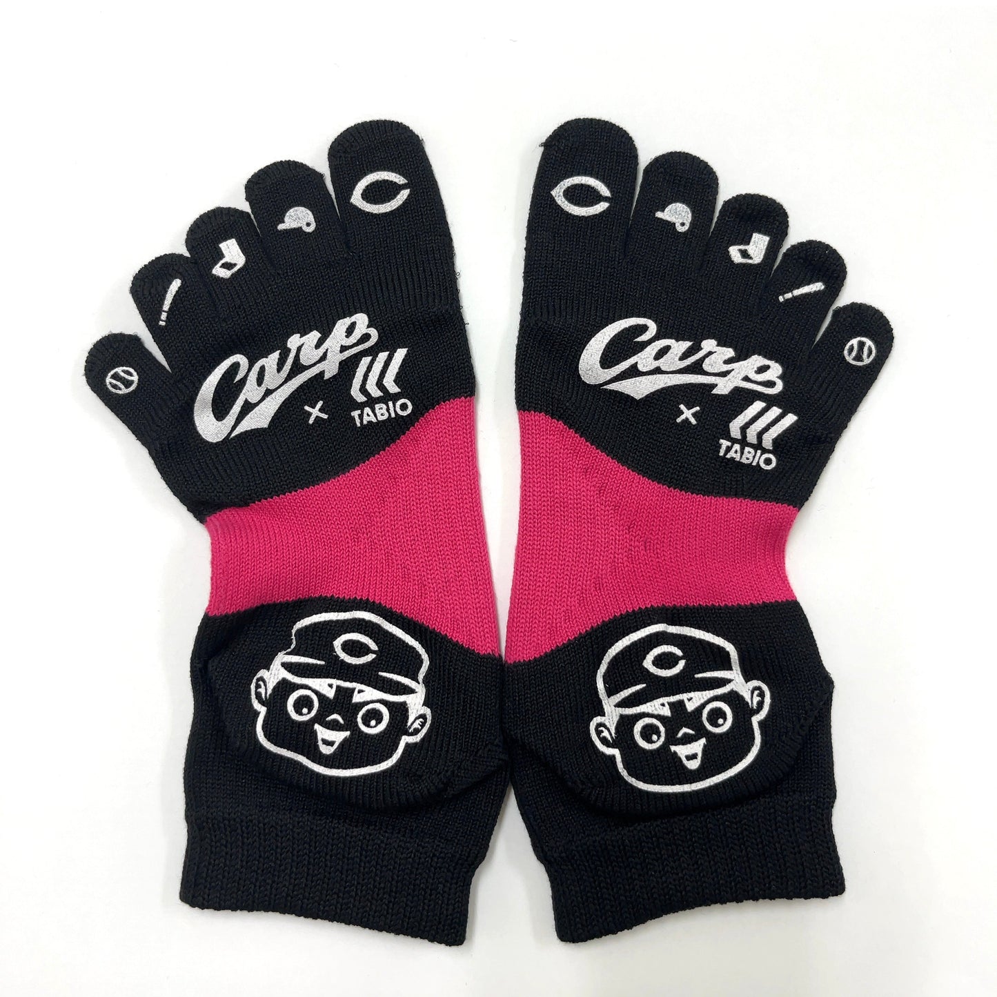 carp×TABIO／2024カープ滑り止め五本指ソックス【広島本通り店限定】23～25cm